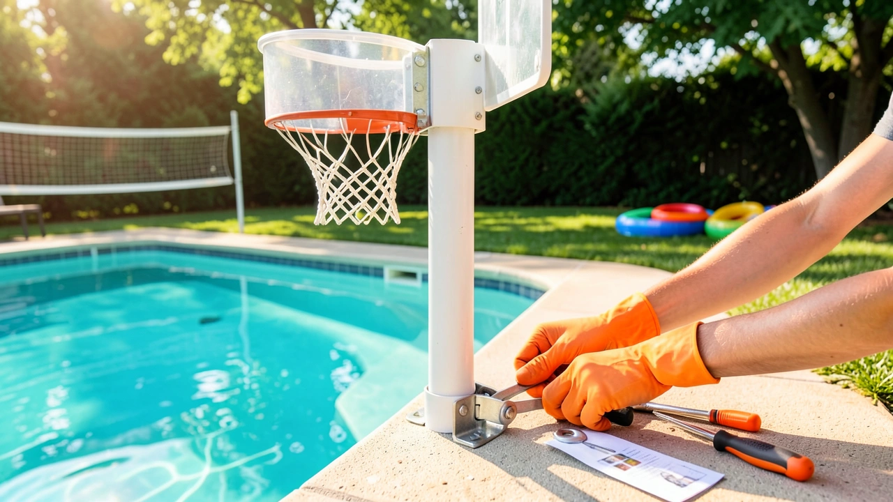 How to Install a Pool Basketball Hoop Easily