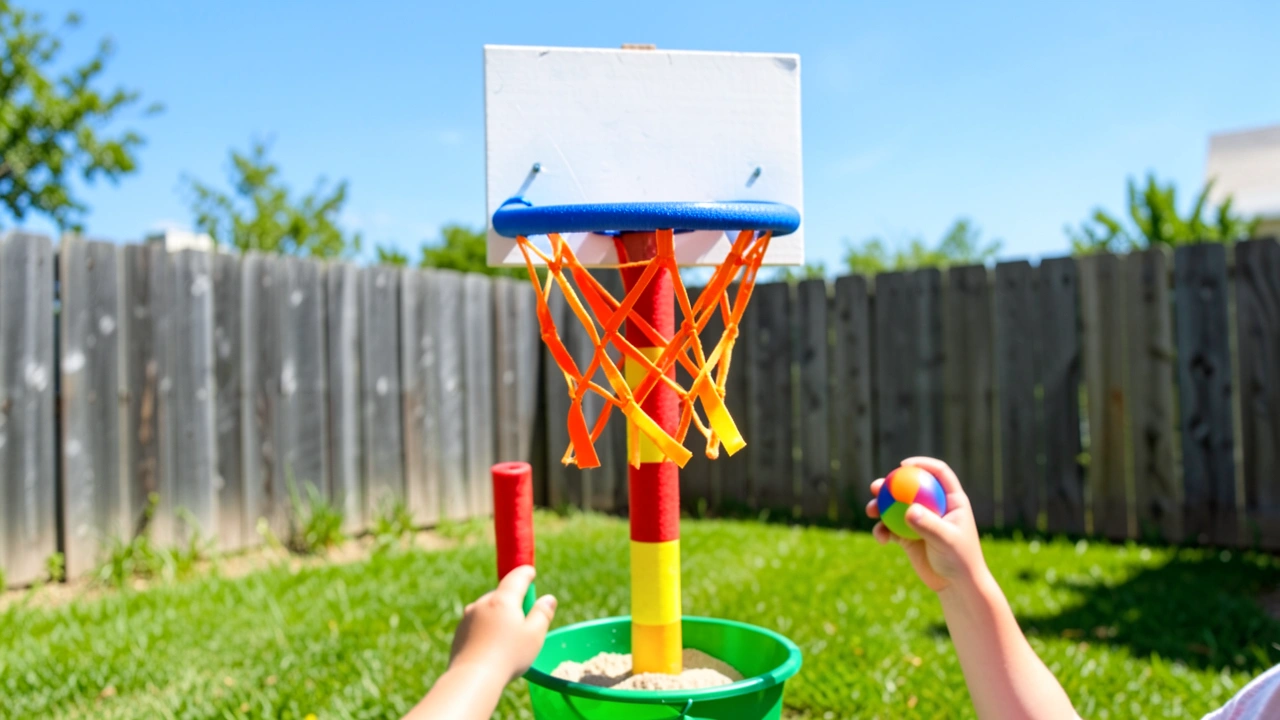 What You Need to Make a Pool Noodle Basketball Hoop